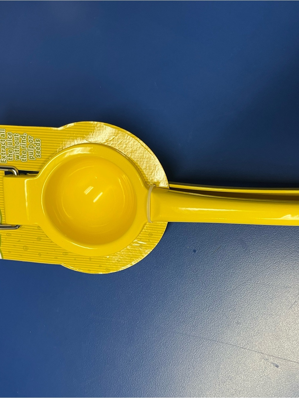 Bright Yellow Handheld Citrus Juicer - Ergonomic Lemon & Lime Press